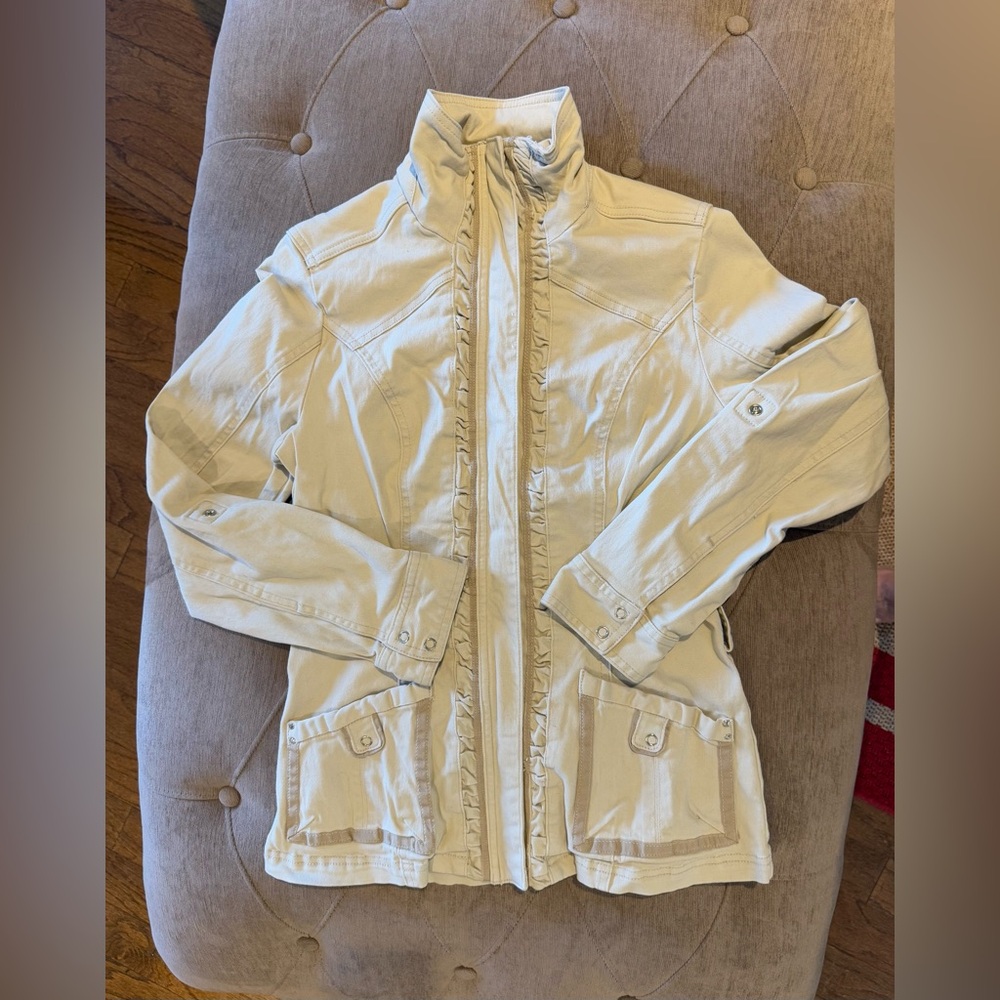 Stylish Cream Ethyl Jacket